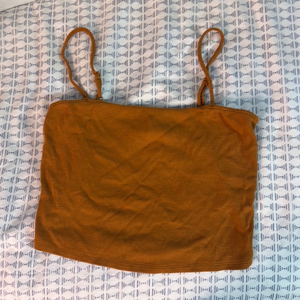Strappy copper tank top